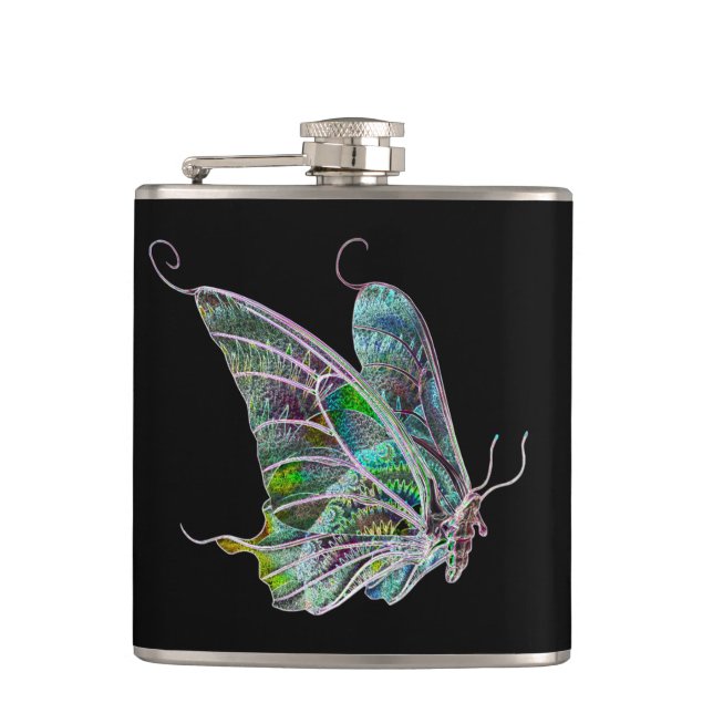Petaca Flask de mariposa exótica (Anverso)