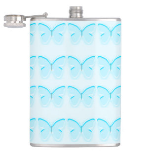 Petaca Flask de mariposas azules