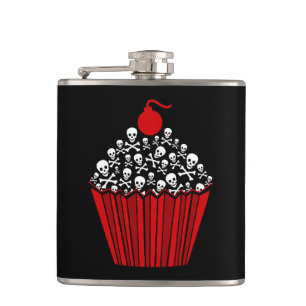 Petaca Flask de tarta de cráneo