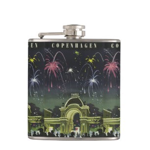 Petaca Flask de viaje de la cosecha de venas de Copenhagu