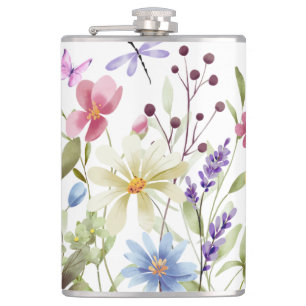 Petaca Flask: Diseño de flores silvestres