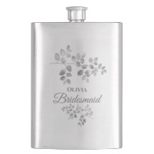 Flask Floral floral moderna para la dama de honor