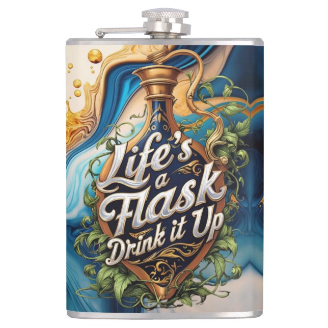 Petaca Flask Forward to Fun - Motivación para beber - div (Anverso)