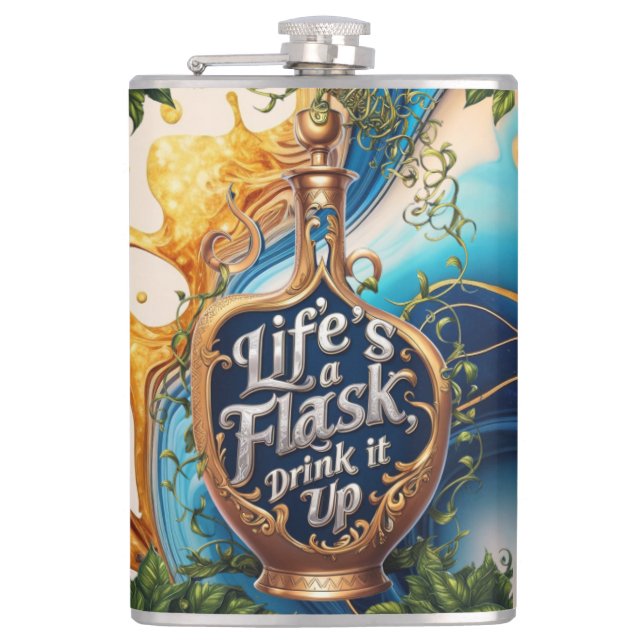 Petaca Flask Forward to Fun - Motivación para beber - div (Anverso)
