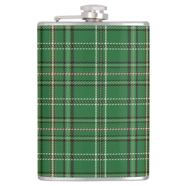 Petaca Flask Green Tartán (Anverso)