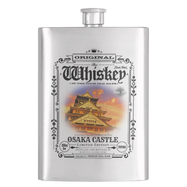 Petaca FLASK_Osaka Castle (Sunset ver.) (Anverso)