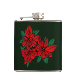 Petaca Flask Poinsettias