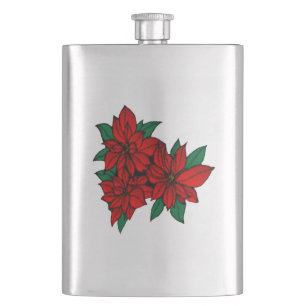 Petaca Flask Poinsettias