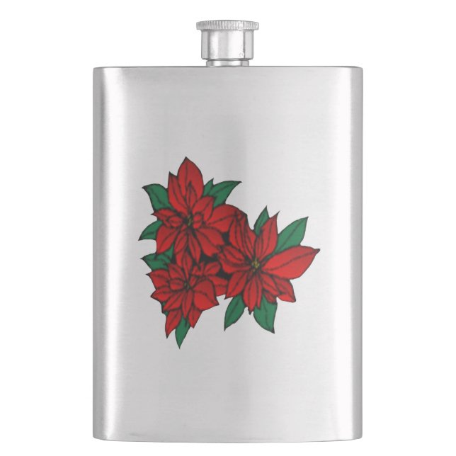 Petaca Flask Poinsettias (Anverso)