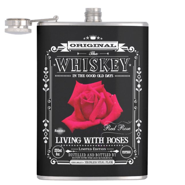 Petaca FLASK_Red Rose (Abierto)