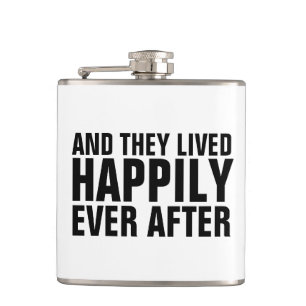 Petaca FLASKS, regalo de boda, FELIZ NUNCA DESPUÉS