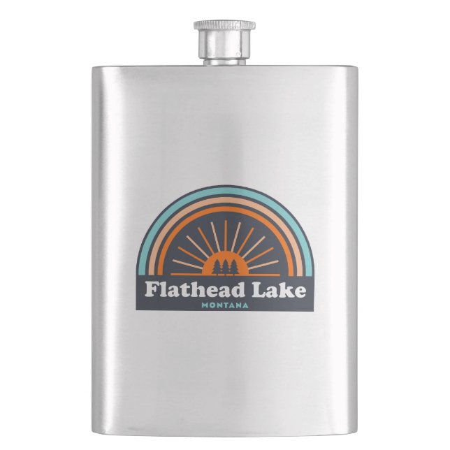 Petaca Flathead Lake Montana Rainbow (Anverso)