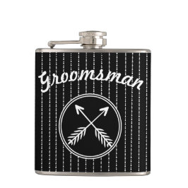 Petaca Flechas cruzadas del Groomsman Cualquier máscara d