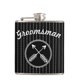 Petaca Flechas cruzadas del Groomsman Cualquier máscara d