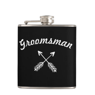 Petaca Flechas cruzadas del Groomsman Cualquier máscara d