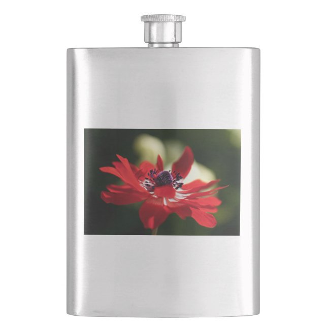 Petaca Flor anémica roja (Anverso)