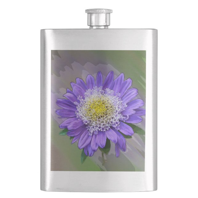 Petaca flor azul violeta (Anverso)