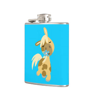 Petaca Flor azul y frasco de cadera de Personalizado suav