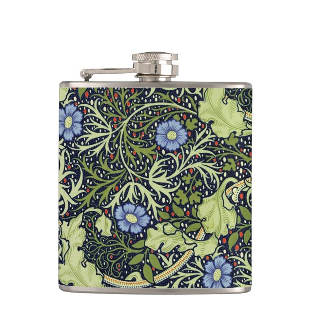Petaca Flor de antigüedades de William Morris Seaweed (Anverso)