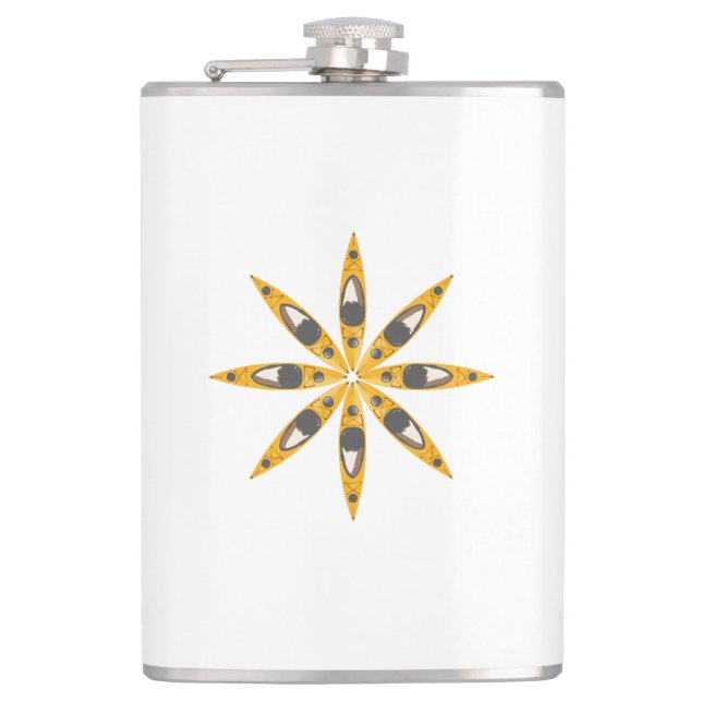 Petaca Flor de Kayak (Anverso)