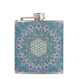 Petaca Flor de la Vida - Mandala Estilo India 1