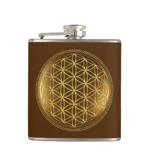Petaca FLOR DE LA VIDA - Medallón de Geometría Sagrada 1