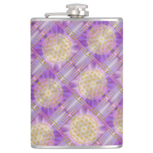 Petaca FLOR DE LA VIDA - Patrón continuo Yantra
