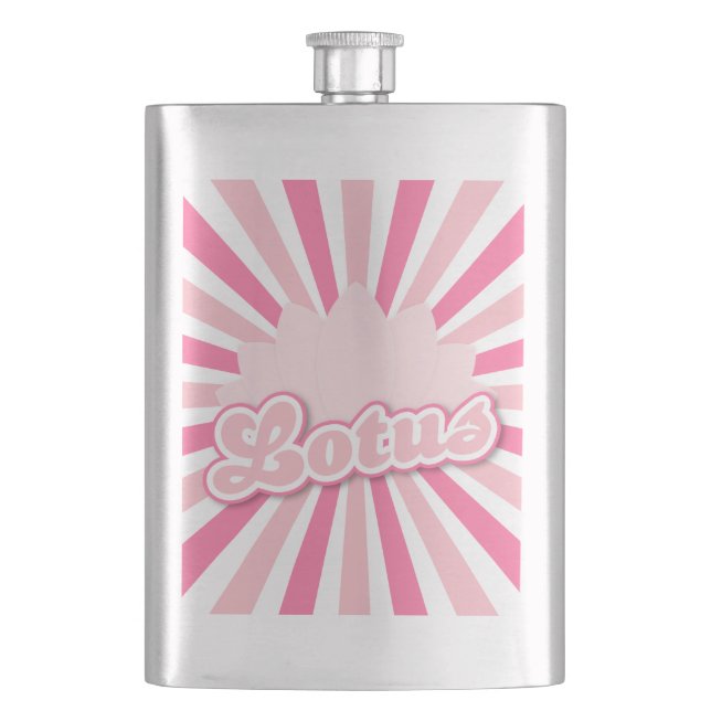 Petaca Flor de Loto Rosa (Anverso)