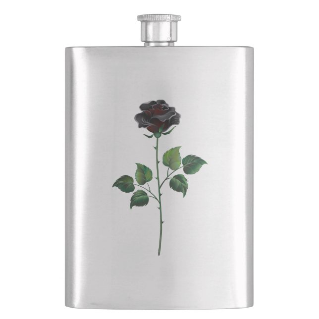 Petaca Flor de rosa negra (Anverso)