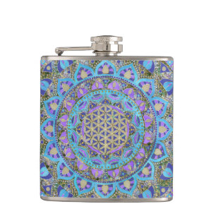 Petaca Flor De Vida - Mandala Estilo India 2
