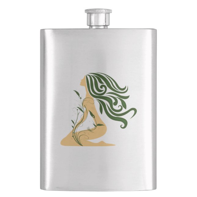 Petaca Flor Girl Flask (Anverso)