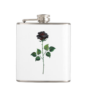 Petaca Flor rosa negra