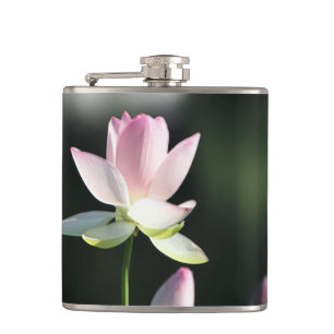 Petaca Flor rosa y blanco Lotus