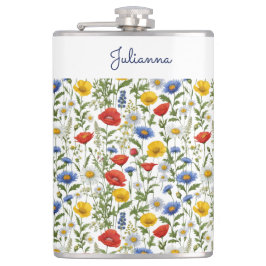 Petaca Flor silvestre Bonito Botánica Rústica Colorida Fl