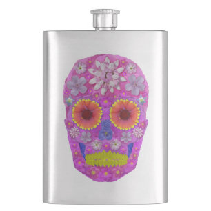 Petaca Flor Skull 2