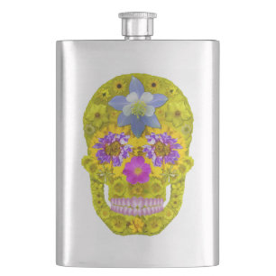 Petaca Flor Skull 3