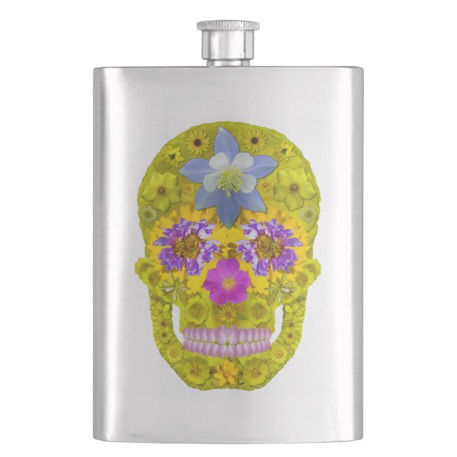 Petaca Flor Skull 3 (Anverso)