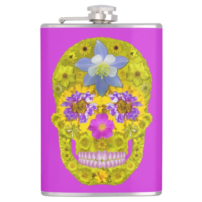 Petaca Flor Skull 3 (Anverso)