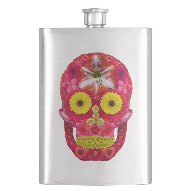 Petaca Flor Skull 6 (Anverso)