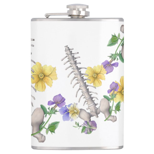 Petaca Floral Anatomy - Vertebrae, Hip Bone (Anverso)
