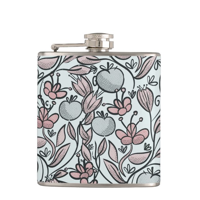 Petaca Floral de Doodle (Anverso)