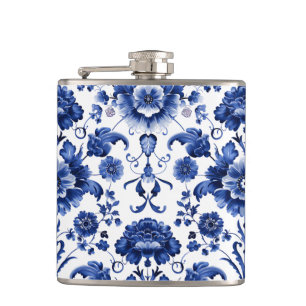 Petaca Floral Delft Blue