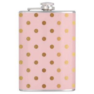 Petaca Flores Adorables Faux Gold Polka