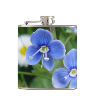 Petaca flores azules minúsculas