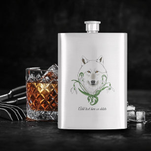 Petaca Flores de campanilla del lobo ártico blanco