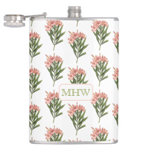 Petaca Flores de cosecha personalizado frascos de monogra