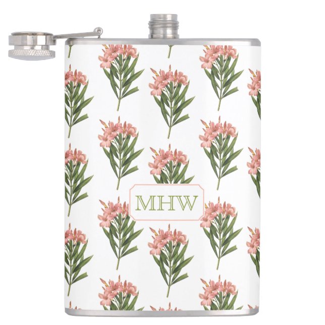 Petaca Flores de cosecha personalizado frascos de monogra (Abierto)