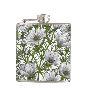 Petaca Flores de cosmos blancos