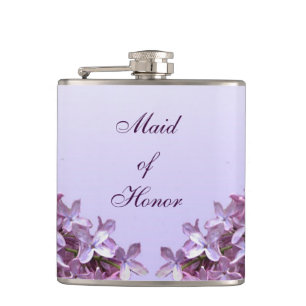 Petaca Flores de Lilac floral Boda de honor