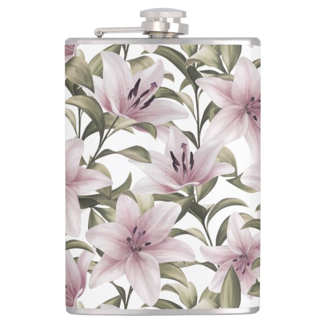 Petaca Flores de Lily. Patrón floral (Anverso)
